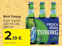 Carrefour Market Birra Tuborg offerta