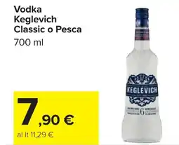 Carrefour Market Vodka Keglevich Classic o Pesca offerta