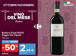 Carrefour Market Barbera D'asti DOCG Poggio Dei Vigneti offerta