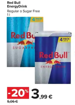 Carrefour Market Red Bull EnergyDrink offerta