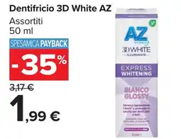 Carrefour Market Dentifricio 3D White AZ offerta