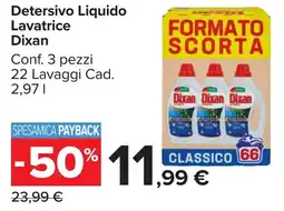 Carrefour Market Detersivo Liquido Lavatrice Dixan offerta
