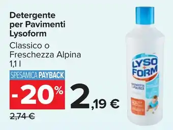 Carrefour Market Detergente per Pavimenti Lysoform offerta
