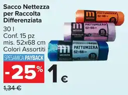 Carrefour Market Sacco Nettezza per Raccolta Differenziata offerta