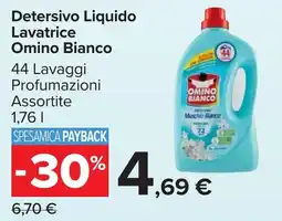 Carrefour Market Detersivo Liquido Lavatrice Omino Bianco offerta