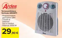 Carrefour Market Ardes Termoventilatore Verticale AR449TI offerta