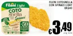 Sacoph Fileni cotosnella con spinaci light offerta