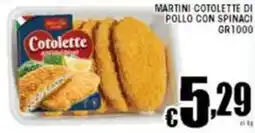 Sacoph Martini cotolette di pollo con spinaci offerta