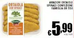Sacoph Amadori ortaiole spinaci confezione famiglia offerta