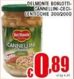 Sacoph Delmonte borlotti- cannellini-ceci- lenticchie offerta
