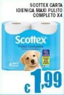 Sacoph Scottex carta igienica maxi pulito completo x4 offerta