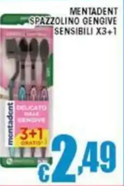 Sacoph Mentadent spazzolino gengive sensibili offerta