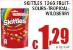 Sacoph Skittles fruit- sours-tropical- wildberry offerta