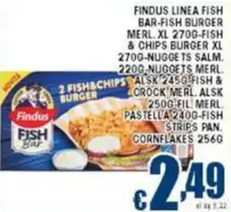Sacoph Findus linea fish bar-fish burger merl. XL offerta