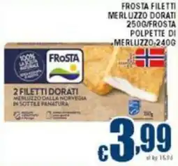 Sacoph Frosta filetti merluzzo dorati /frosta polpette di merluzzo offerta