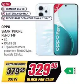 Trony OPPO smartphone RENO 14F offerta