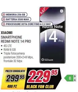 Trony XIAOMI Smartphone REDMI NOTE 14 PRO offerta