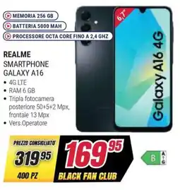 Trony REALME smartphone galaxy A16 offerta