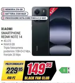 Trony XIAOMI Smartphone redmi note 14 offerta