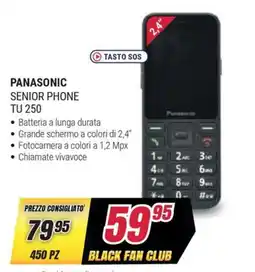 Trony PANASONIC SENIOR PHONE TU250 offerta