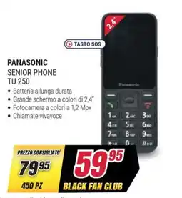 Trony PANASONIC SENIOR PHONE TU250 offerta