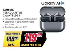 Trony SAMSUNG Auricolari TWS galaxy buds 3 offerta