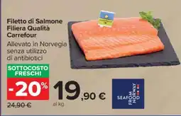 Carrefour Filetto di Salmone Filiera Qualità Carrefour offerta