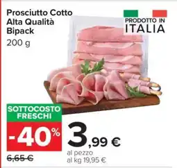 Carrefour Prosciutto Cotto Alta Qualità Bipack offerta