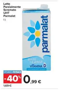 Carrefour Latte Parzialmente Scremato UHT Parmalat offerta