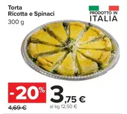 Carrefour Torta Ricotta e Spinaci offerta