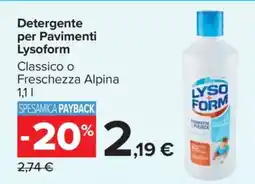Carrefour Detergente per Pavimenti Lysoform offerta