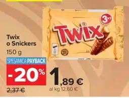 Carrefour Twix o Snickers offerta