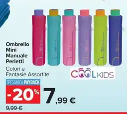 Carrefour Ombrello Mini Manuale Perletti offerta