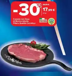 Carrefour Costata con Osso di Bovino Adulto Filiera Qualità Carrefour offerta