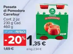 Carrefour Passata di Pomodoro Carrefour offerta