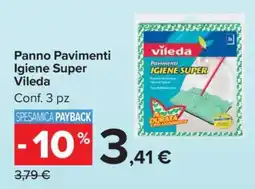 Carrefour Panno Pavimenti Igiene Super Vileda offerta