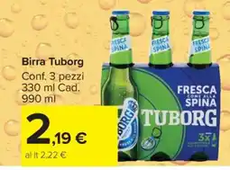 Carrefour Birra Tuborg offerta