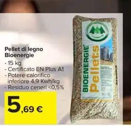 Carrefour Pellet di legno Bioenergie offerta
