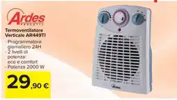 Carrefour Termoventilatore Verticale AR449TI offerta