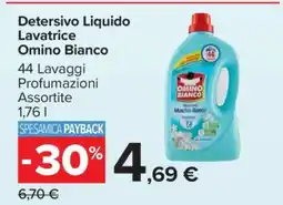 Carrefour Detersivo Liquido Lavatrice Omino Bianco offerta
