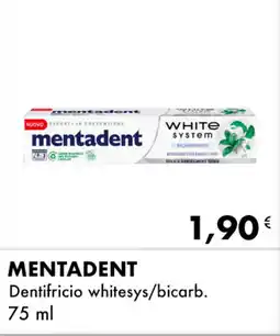 Iper Tosano MENTADENT Dentifricio whitesys/bicarb. offerta