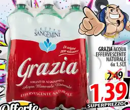Il Genio Supermercato Grazia acqua effervescente naturale offerta
