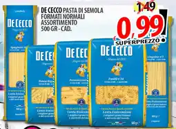 Il Genio Supermercato De cecco pasta di semola formati normali offerta