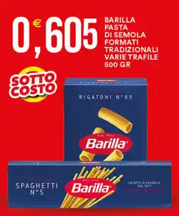 Vantaggio Cash&Carry Barilla pasta di semola formati tradizionali varie trafile offerta