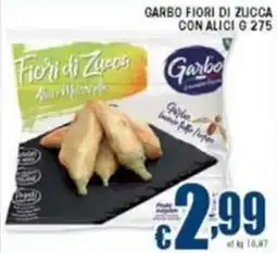 Sacoph Garbo fiori di zucca con alici offerta