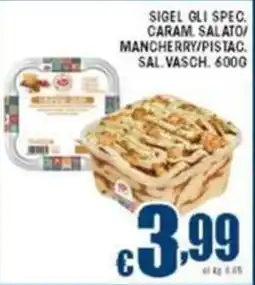 Sacoph Sigel gli spec. caram salato/ mancherry/pistac. sal. vasch. offerta