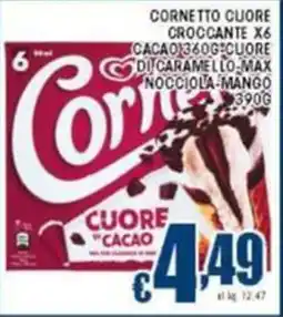 Sacoph Cornetto cuore croccante x6 cacao offerta