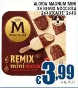 Sacoph Algida magnum mini x6 remix nocciola -caffe offerta