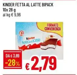 IperFamila Kinder fetta al latte bipack offerta