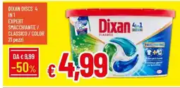 IperFamila Dixan discs 4 in 1 expert smacchiante/ classico/color 21 pezzi offerta